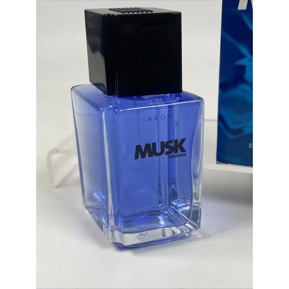 AVON MUSK Marine Cologne Men Spray 3.4 fl. oz.  with Box Discontinued